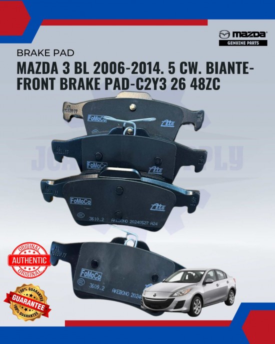 Mazda 3 BL 2006-2014. 5 CW. Biante-Front Brake Pad-C2Y3 26 48ZC Brake Pad image