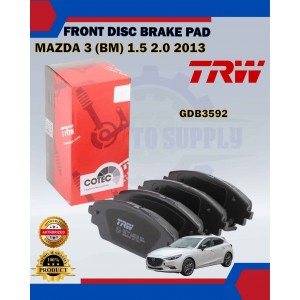 Mazda 3 BM-Mazda CX-3-Front Disc Brake Pad-TRW-GDB3592
