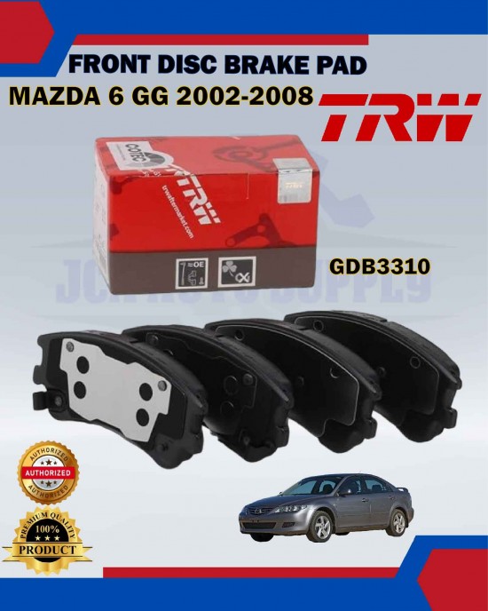 Mazda 6 GG-Front Disc Brake Pad-TRW-GDB3310 Brake Pad image