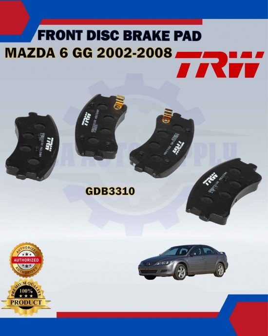 Mazda 6 GG-Front Disc Brake Pad-TRW-GDB3310 Brake Pad image