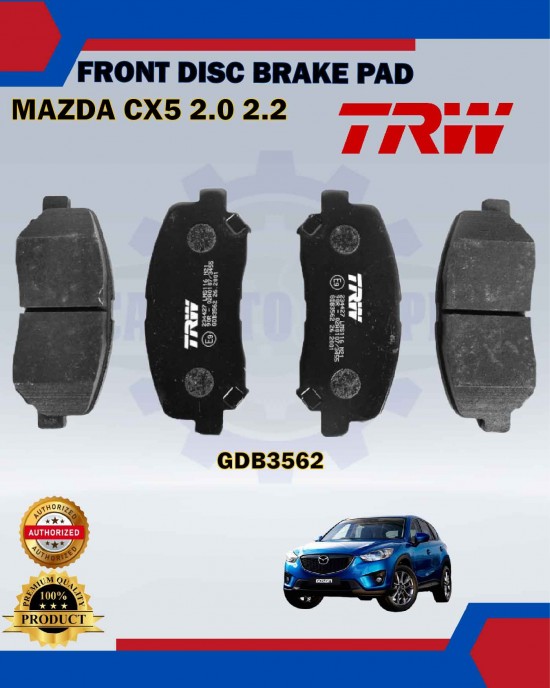 Mazda CX-5 KE-Mazda CX-5 KF-Jeep Cherokee KL-Front Disc Brake Pad-TRW-GDB3562 Brake Pad image