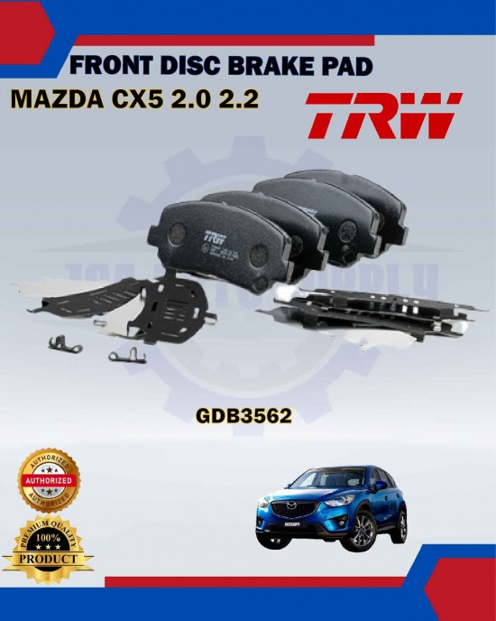 Mazda CX-5 KE-Mazda CX-5 KF-Jeep Cherokee KL-Front Disc Brake Pad-TRW-GDB3562 Brake Pad image