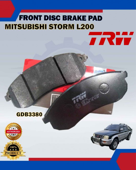 Showing image for Mitsubishi Storm L200 3.0CC Front Disc Brake Pad-TRW-GDB3380 Mitsubishi Storm L200 3.0CC Front Disc Brake Pad-TRW-GDB3380 Brake Pad image