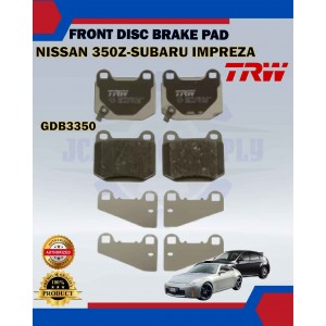 Nissan 350Z-Fairlady X-Skyline-Subaru Impreza-Forester-Front Disc Brake Pad-TRW-GDB3350