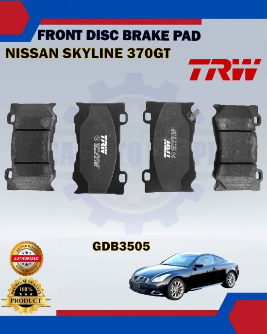 Nissan Skyline 370GT-Infiniti Q50 Q60 Q70-Front Disc Brake Pad-TRW-GDB3505 Brake Pad image