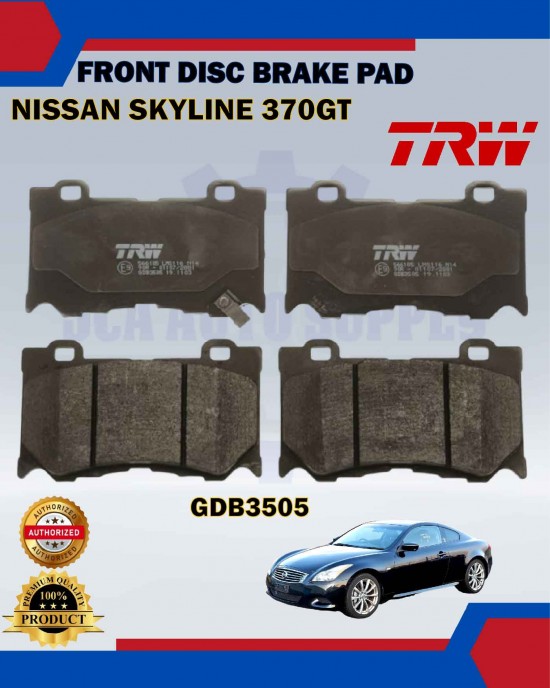Nissan Skyline 370GT-Infiniti Q50 Q60 Q70-Front Disc Brake Pad-TRW-GDB3505 Brake Pad image