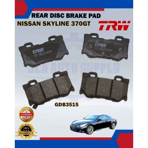 Nissan 370GT-Skyline-Infiniti Q50-Q60-Q70-Rear Disc Brake Pad-TRW-GDB3515