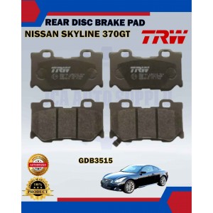 Nissan 370GT-Skyline-Infiniti Q50-Q60-Q70-Rear Disc Brake Pad-TRW-GDB3515