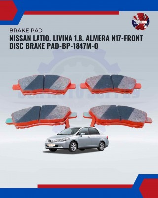 Nissan Latio. Livina 1.8. Almera N17-Front Disc Brake Pad-BP-1847M-Q Nissan Latio. Livina 1.8. Almera N17-Front Disc Brake Pad-BP-1847M-Q
