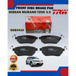 Nissan Murano TZ50 3.5cc-Altima-Front Disc Brake Pad-TRW-GDB3416