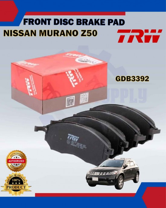 Showing image for Nissan Murano Z50 3.5cc-Navara D40-Infiniti Q70-Front Disc Brake Pad-TRW-GDB3392 Nissan Murano Z50 3.5cc-Navara D40-Infiniti Q70-Front Disc Brake Pad-TRW-GDB3392 Brake Pad image