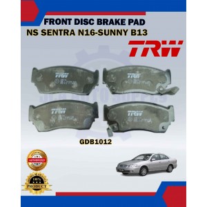 Nissan Sentra N16 1.6CC-Sunny B13-Front Disc Brake Pad-TRW-GDB1012