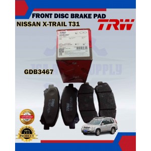 Nissan X-Trail T31-Sentra B16-Front Disc Brake Pad-TRW-GDB3467