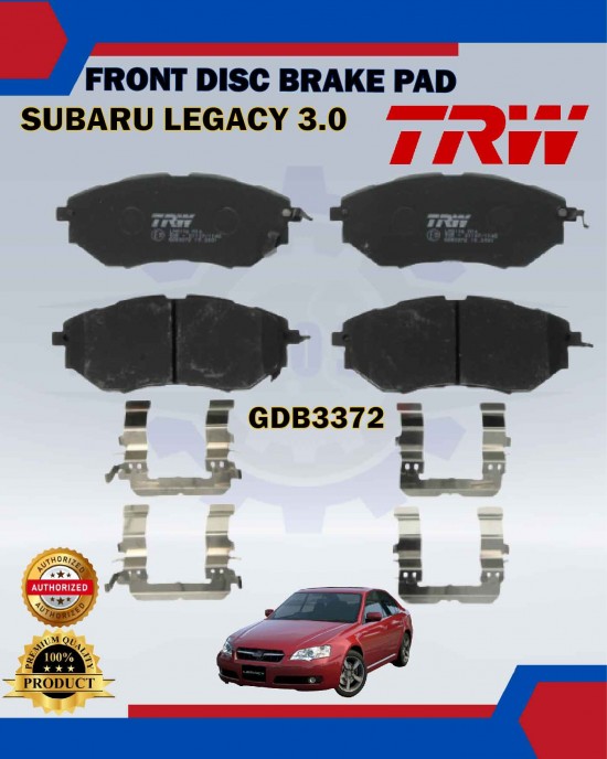 Showing image for Subaru Forester SJG-Impreza-Legacy-Front Disc Brake Pad-TRW-GDB3372 Subaru Forester SJG-Impreza-Legacy-Front Disc Brake Pad-TRW-GDB3372 Brake Pad image