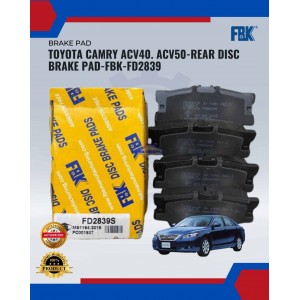 Toyota Camry ACV40. ACV50-Rear Disc Brake Pad-FBK-FD2839