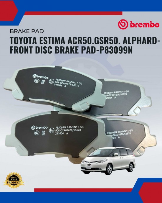 Toyota Estima ACR50.GSR50. Alphard-Front Disc Brake Pad-P83099N Brake Pad image