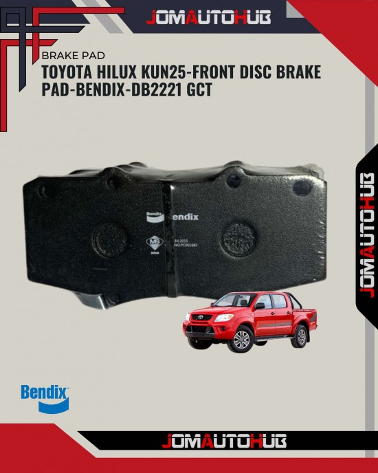 Front Brake Pads-TOYOTA-Hilux Kun2510-AKEBONO-DB2221 GCT image