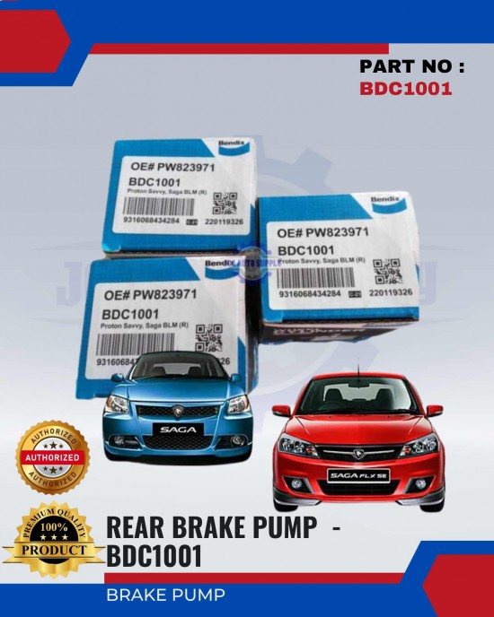 Proton Saga BLM FL FLX Rear Brake Pump - BENDIX - BDC1001 image