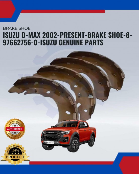 Isuzu D-Max 2002-Present-Brake Shoe-8-97662756-0-Isuzu Genuine Parts Brake Shoes image