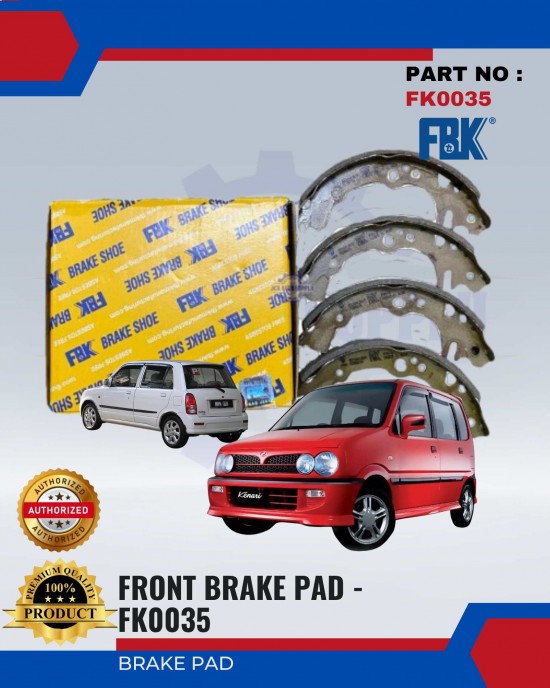 Perodua Kenari - Kelisa Rear Brake Shoe - FBK - FK0035 Brake System image