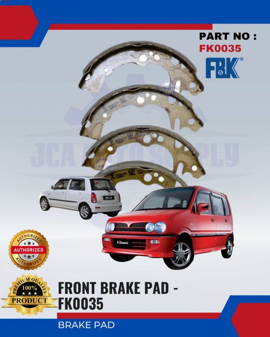 Perodua Kenari - Kelisa Rear Brake Shoe - FBK - FK0035 Brake System image