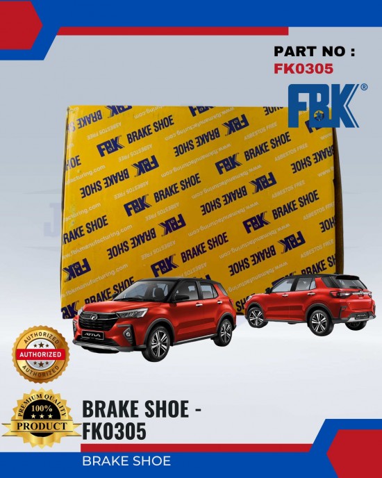 Brake Shoe-Perodua Ativa-FBK-FK0305 Brake System image