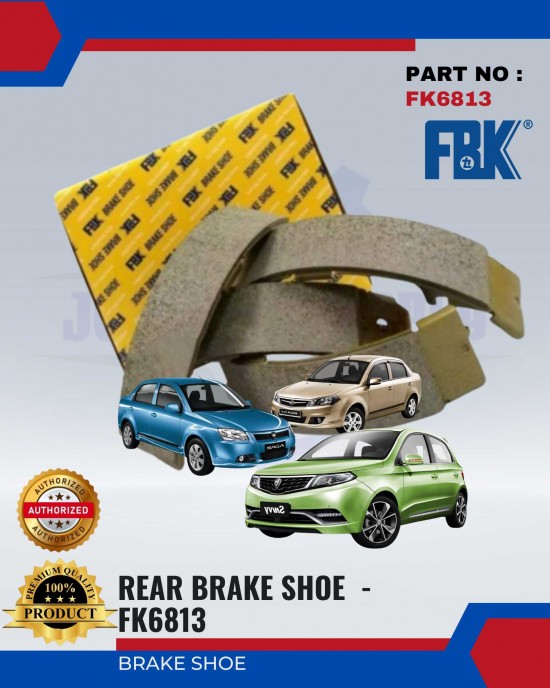 Proton Saga (BLM, FLX) - Savvy Rear Brake Shoe - FBK - FK6813 Brake System image