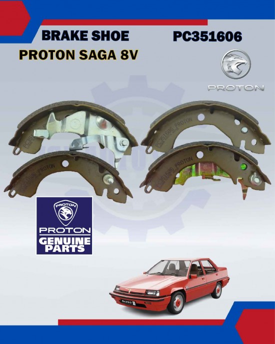 Brake Shoe Set-Proton Saga 8V-Magma-Orion-PROTON ORIGINAL-PC351606 Brake System image