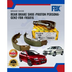 Rear Brake Shoe-Proton Persona-Gen2-Fbk-FK6816