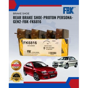 Rear Brake Shoe-Proton Persona-Gen2-Fbk-FK6816