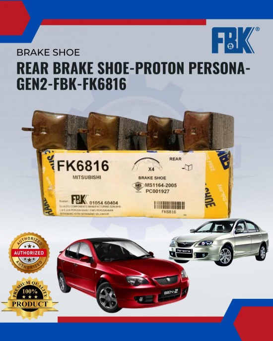 REAR BRAKE SHOE-PERSONA-GEN 2-FBK -FK6816 image