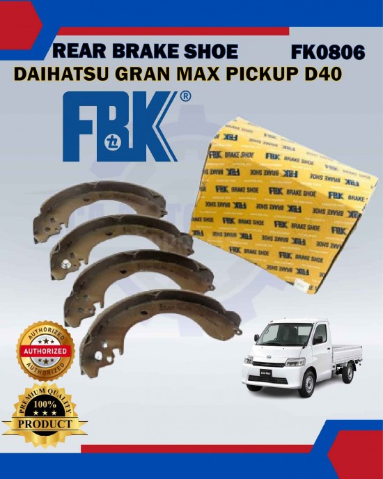 Rear Brake Shoe-Daihatsu Gran Max Pickup D40-FBK-FK0806 Brake System image