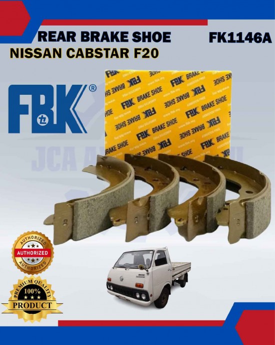 Rear Brake Shoe Set-Nissan Cabstar F20 F22 TD27-FBK-FK1146A Brake System image