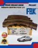 Rear Brake Shoe Set-Nissan Bluebird U11 M910-Sentra N16 1.6-FBK-FK1167 Brake System image