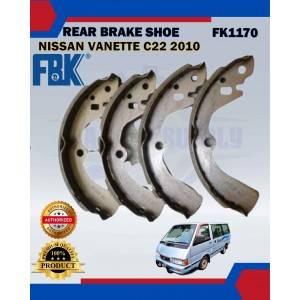 Rear Brake Shoe Set-Nissan Vanette C22 2010-FBK-FK1170