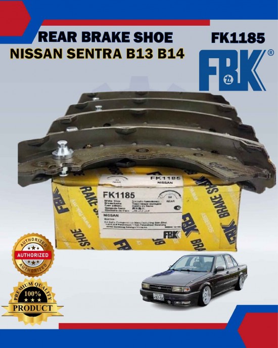 Rear Brake Shoe Set-Nissan Sentra B13 B14-FBK-FK1185 Brake System image