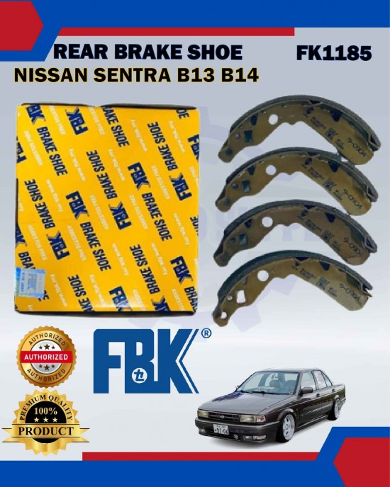 Rear Brake Shoe Set-Nissan Sentra B13 B14-FBK-FK1185 Brake System image