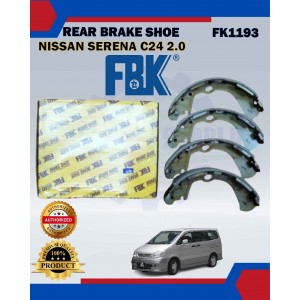 Rear Brake Shoe Set-Nissan Serena C24 2.0-FBK-FK1193