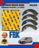 Rear Brake Shoe Set-Nissan NV200 1.6 M20-FBK-FK1276 Brake System image