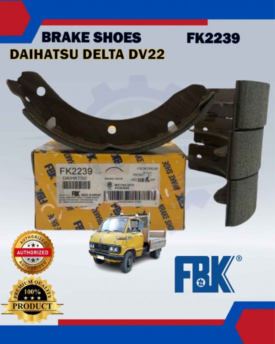 Front and Rear Brake Shoe-Daihatsu Delta DV22 DV24 DV57 DV67-FBK-FK2239 Brake System image