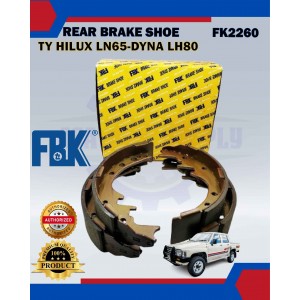 Rear Brake Shoe Set-Toyota Hilux LN65 YN60-Dyna LY100 LH80-Hiace YH50 LH60 LH80-FBK-FK2260