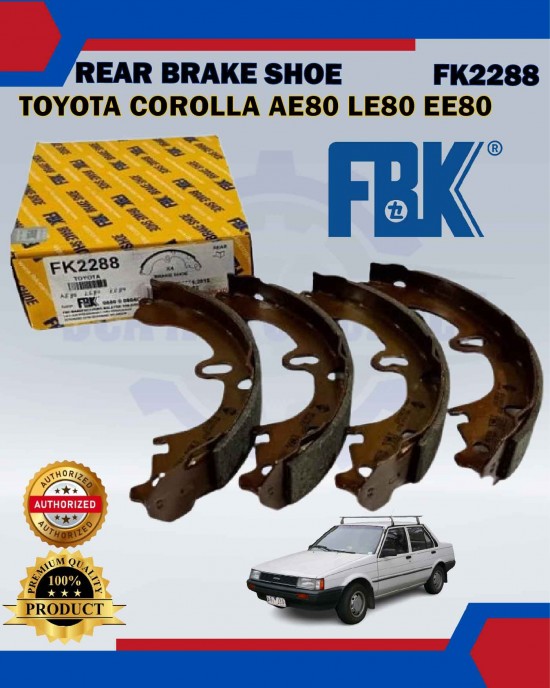 Rear Brake Shoe Set-Toyota Corolla AE80 LE80 EE80-FBK-FK2288 Brake System image