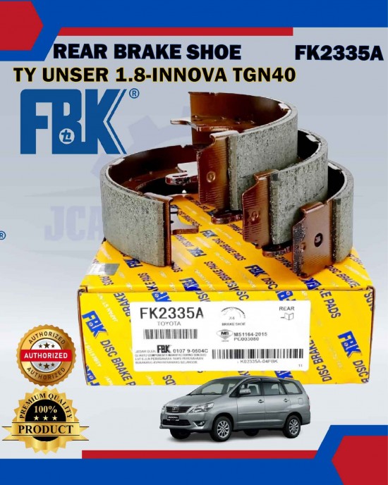 Rear Brake Shoe Set-Toyota Unser 1.8-Innova TGN40-FBK-FK2335A image