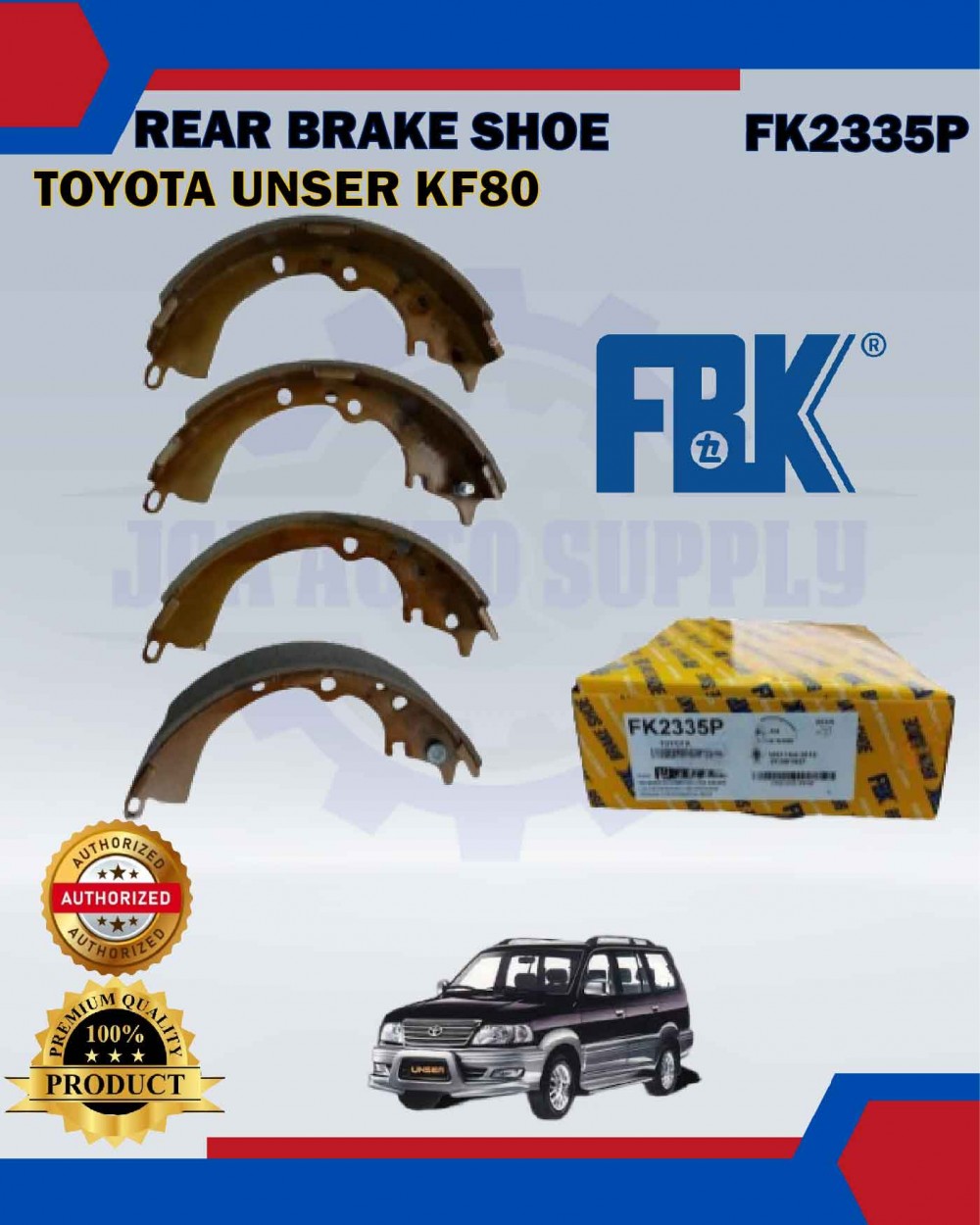 Rear Brake Shoe Set-Toyota Innova-Hilux KUN25 (4X2)-Unser KF80-FBK ...