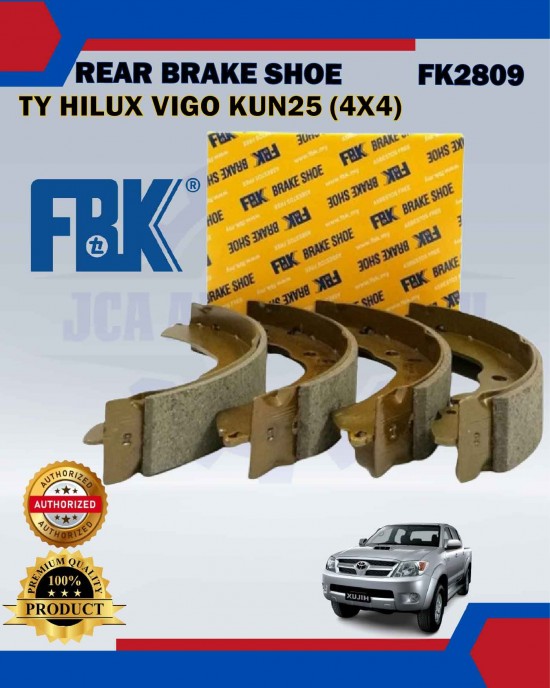 Rear Brake Shoe Set-Toyota Hilux Vigo KUN25 (4X4)-FBK-FK2809 Brake System image