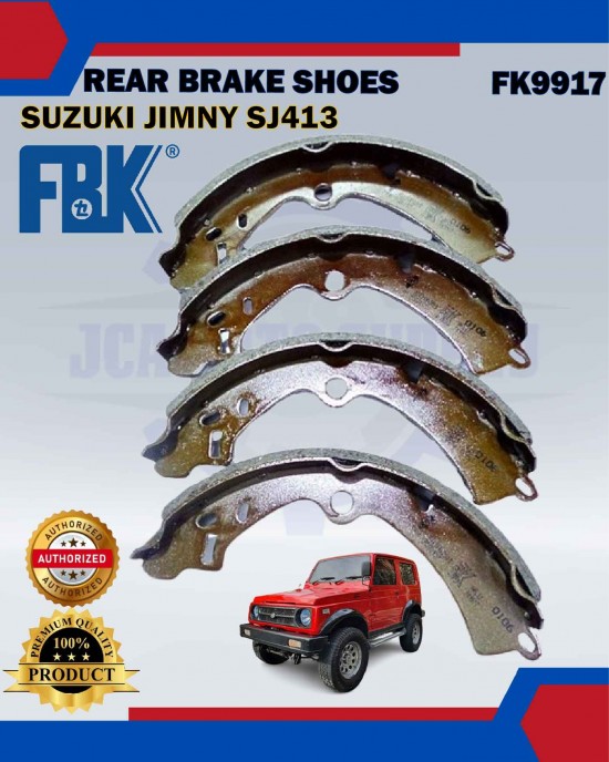 Rear Brake Shoe-Suzuki Jimny 1.0 SJ40V SJ413-FBK-FK9917 Brake System image