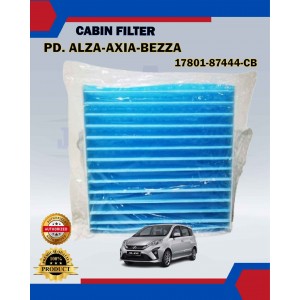 Cabin Filter Carbon (Blue)-Perodua Alza-Bezza-Myvi Lagi Best-Icon-D20N-17801-