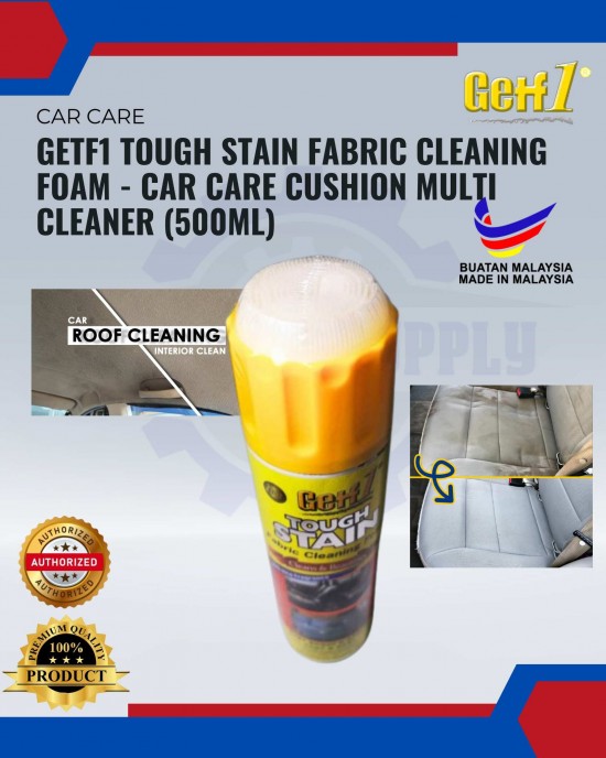 Getf1 Tough Stain Fabric Cleaning Foam - Car Care Cushion Multi Cleaner (500ml) image