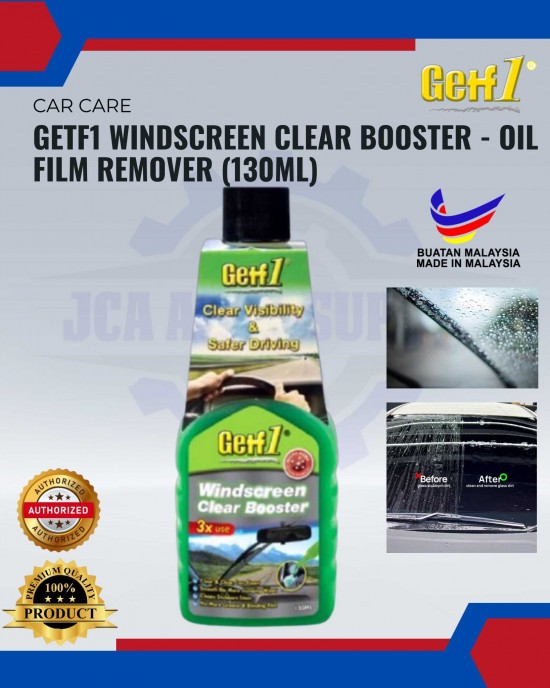 Getf1 Windscreen Clear Booster - Oil Film Remover (130ml) Car Care Products image