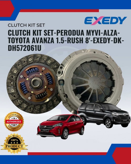 Clutch Kit Set-Perodua Myvi-Alza-Toyota Avanza 1.5-Rush 8'-Exedy-DK-DH572061U image